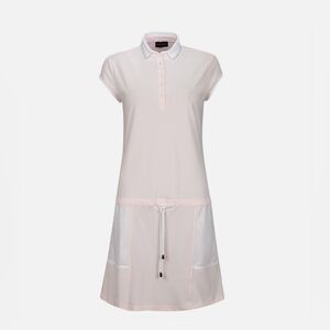 Golfino Ladies Valentina cap sleeve dress. Pink Polo Dress with White Accents